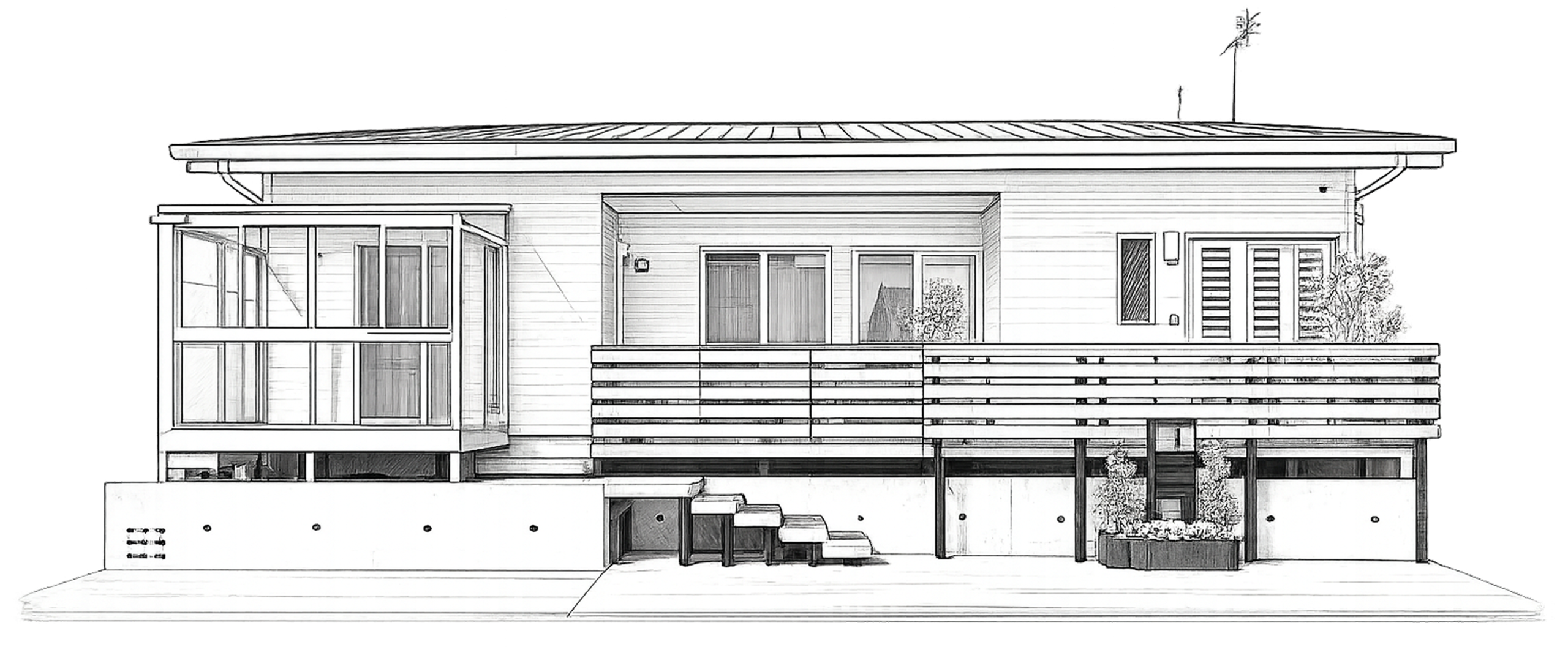 東建ハウスのモデルルームの外観イラスト